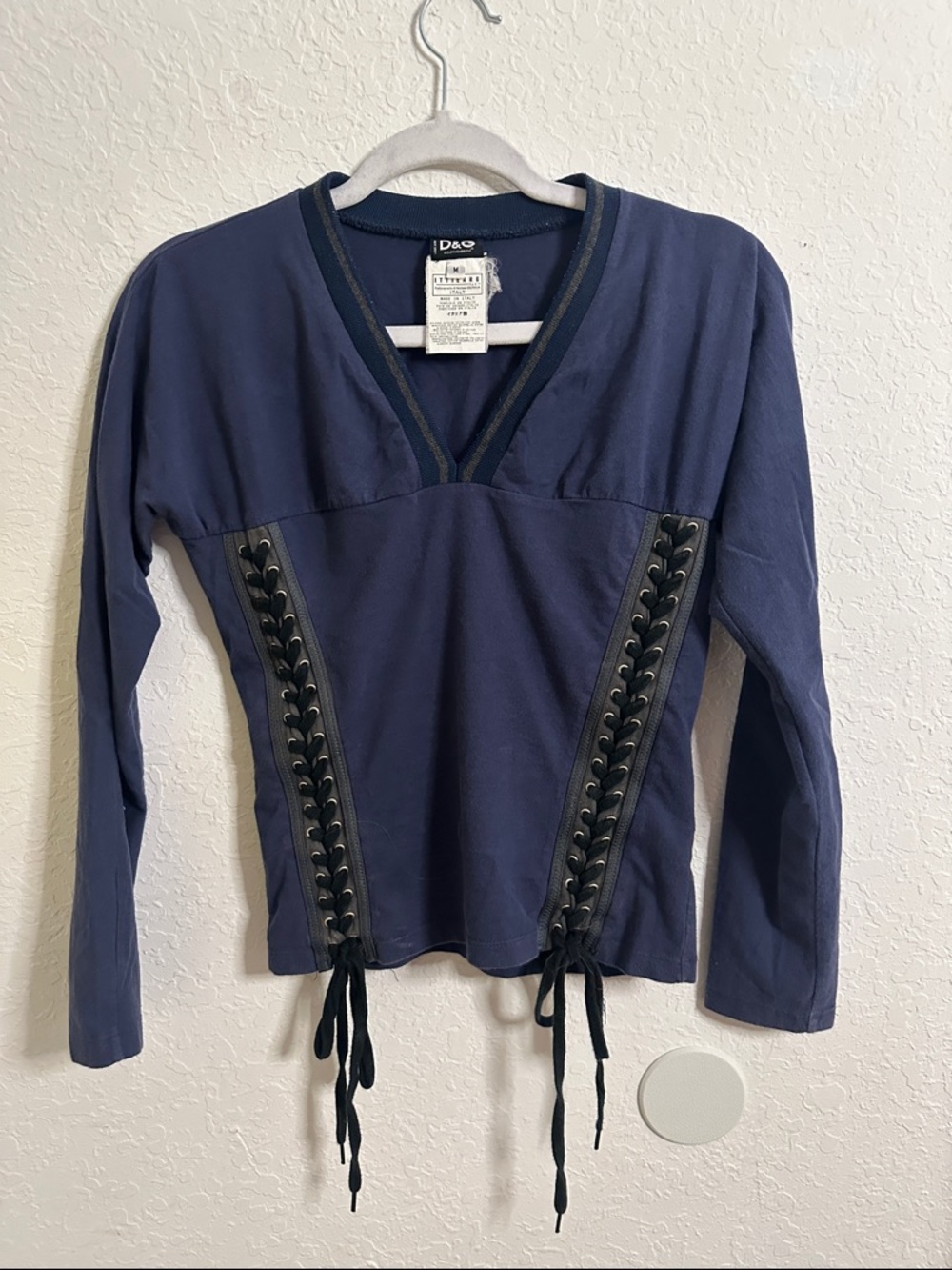Dolce & Gabbana "Too Cool For School" Lace Up Front Long Sleeve